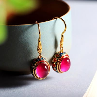 Originele Oude Gouden Ambacht Natuurlijke Karneool Ringen Voor Vrouwen Bloemen Emaille Nationale Stijl Lichte Luxe Bruiloft Sieraden resizable gray