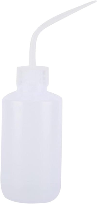 Knijpfles Gieter - Plastic Waterfles - Planten Water Geven - Gebogen Nauwkeurige Uitloop - L Maat 24cm - Transparant Wit