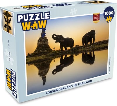Puzzel Zonsondergang in Thailand - Legpuzzel - Puzzel 1000 stukjes volwassenen