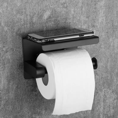 Go Go Gadget - Toiletrolhouder - Wc-rol houder - Zwart - RVS