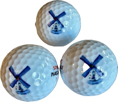 Golfpresentjes - Golfballen - Delftsblauwe Golfbal - Golfbal - Golfcadeau - Originele golfballen - Delfts Blauw - Cadeau golfer - Holland - Delftsblauwe golfballen - Golf souvenir - Holland Souvenir -