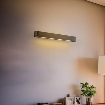 Nowodvorski Lighting Wandlamp Soft, breedte 60 cm, grafiet, aluminium, G13
