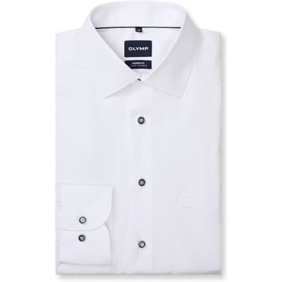 OLYMP Luxor Overhemd, Modern Fit, New Kent, Wit