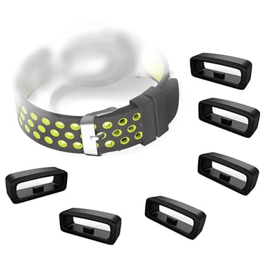 Dailygoods- Horlogebandlus Pack van 6 - Siliconen Horlogebandlus - Horlogebandhouder - Diameter 22 mm - Zwarte Horlogeband - Comfortabele Winkelervaring