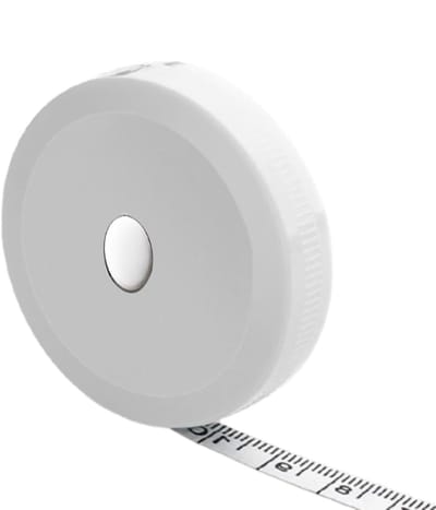 Meetlint Lichaam - Zachte Liniaal - Kleding Maken - Intrekbaar Ontwerp - 5 cm - Wit