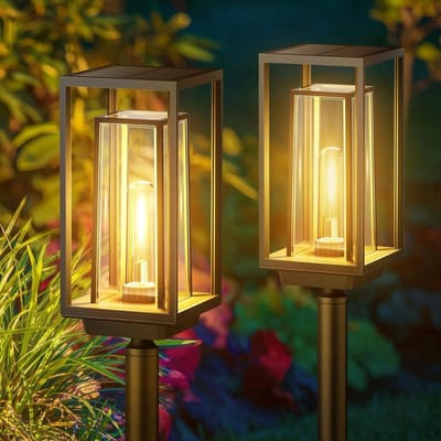 MKSS® Tuinverlichting op Zonne Energie - Solar Buitenlampen - Zwart