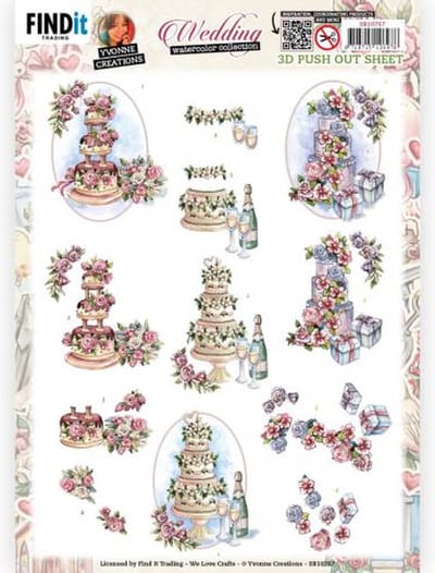 3D Push-Out - Yvonne Creations - Wedding - Wedding Cakes