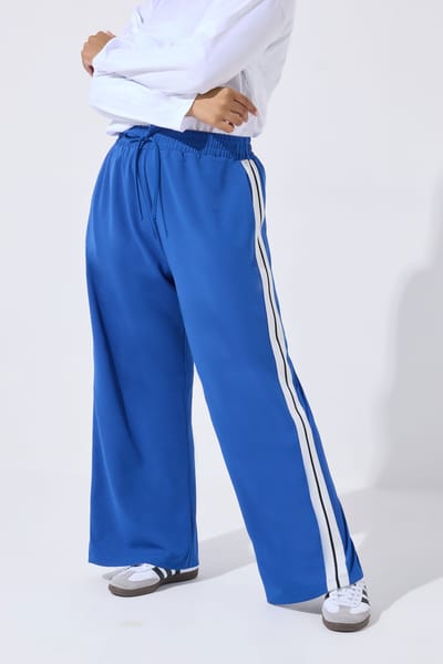 Limited Collection Blauwe Gestreepte Broek Met Wijde Pijpen Size 42