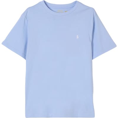 Polo Ralph Lauren Geborduurde Effen Kleur Ronde Hals Korte Mouw T-shirt Kinderen Tops Lichtblauw 323832904-082 XL gray