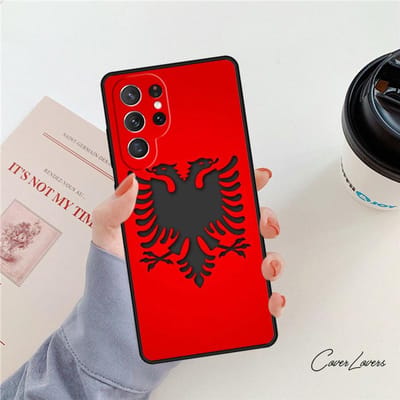 Albanië Vlag Adelaar telefoonhoesje Voor Samsung Galaxy S24 S25 S23 S22 Ultra Note 10 20 Plus S20 S21 FE Cover For S20 plus 5G