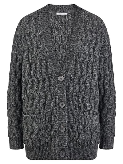 Vest in trendy oversized stijl Van Peter Hahn grijs