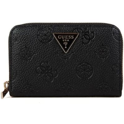 GUESS portemonnee Cresidia II SLG Zip Around Wallet Black Logo zwart