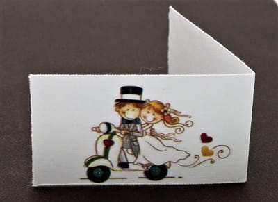 Kaarten voor Gastgeschenken - Bedankkaartjes Huwelijk - Bruiloft Organiseren - Professionele Opdruk - 4.5 x 2.5 cm - Diverse Kleuren