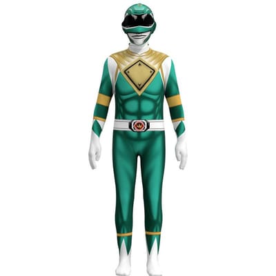 Costume Samouraï Sentai Shinkenger pour Enfant Adulte Combinaison Cosplay Super-héros Halloween Fête d'Anniversaire Combinaison Zentai 110cm vert