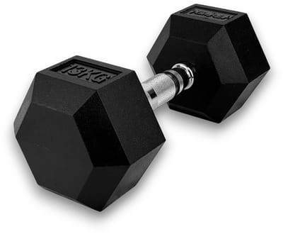KRAKEN 13 KG Hexagon Dumbbell | Stabiele Zeshoekige Vorm | Duurzaam en Comfortabel | Veelzijdig en Betrouwbaar voor Krachttraining | Halter Gewicht voor Fitness | Sport Gym Dumbbell (alt. spelling Dumbel Dumbbel Dumbell) Hand Gewichten