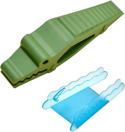 Deurstop Wig - Vloer Stopper - Veilig Deuren Houden - Zwaar Rubber Ontwerp - 14 cm Lengte - Groen Blauw