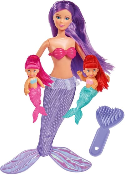 Steffi Mermaid Twins zeemeermintweeling - paars haar Tienerpoppen