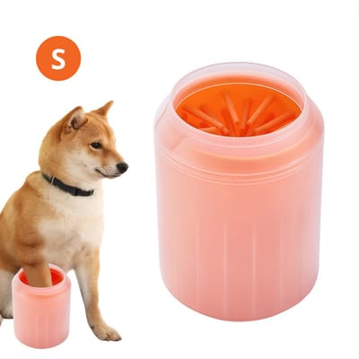 Bovista Hondenpoten Reiniger - Hondenpoten Schoonmaken - Honden Verzorging - Potenreiniger Hond - Poot Reiniger - Oranje - Maat S