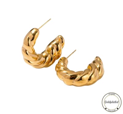 Soraro Statement Croissant Oorbellen | Goldplated | Goudkleurig | Soraro | Elegant | Statement | Moederdag Cadeau | Cadeau voor Haar| Cadeau