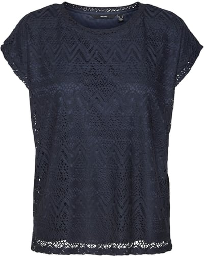 Vero Moda T-shirt Vmmaya Ava Top Jrs Spe 10304457 Navy Blazer Dames Maat - M