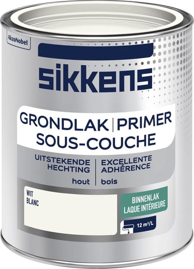 Sikkens - Binnenlak Grondverf - Wit - 0,75 L