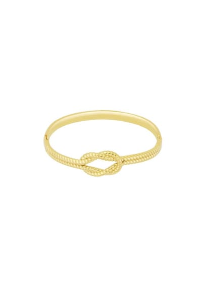 Bijoutheek Armband (Sieraad) Bangle Knoop Goud