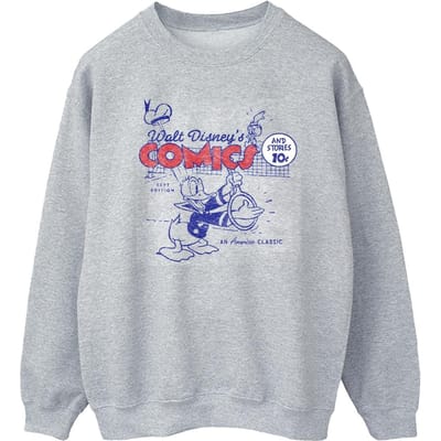 Disney Heren Donald Duck Comics Sweatshirt (Sportgrijs)