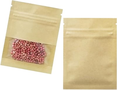 Dailygoods- Zandzakken 100 Stuks - Kraftpapier - 7x9cm - Hersluitbaar - Venster - Voor Opslag Zaden - Opslagzakken