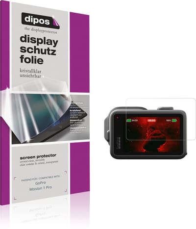 dipos – 4x Beschermfolie geschikt voor GoPro Mission 1 Pro | Krasbestendige & heldere Screenprotector Ultra-Thin