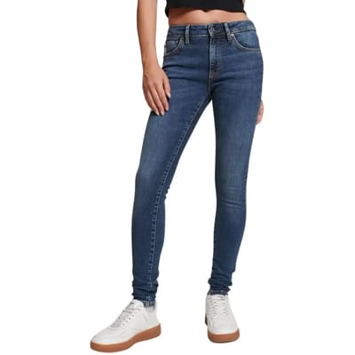 Superdry - Vintage skinny jeans van biologisch katoen met middelhoge taille - Dames - Jeans