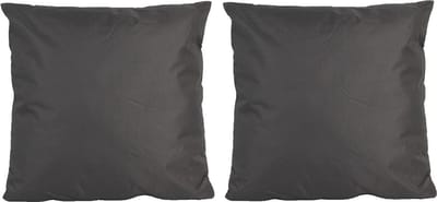 Set van 2x stuks bank/Sier kussens voor binnen en buiten in de kleur antraciet grijs 45 x 45 cm - Tuin/huis kussens