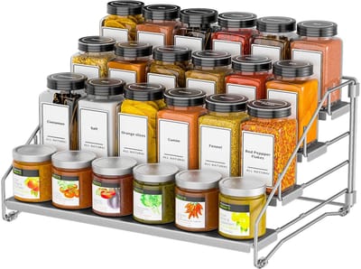 Unyqoos ® Kruidenrek met Vier Verstelbare Niveaus voor Optimale Keukenorganisatie