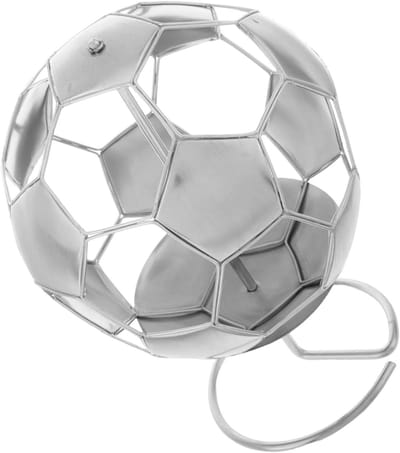 Penhouder Bal - Bureau Organizer - Bureau Opruimen - Voetbal Thema - 17 cm Hoog - Zilver