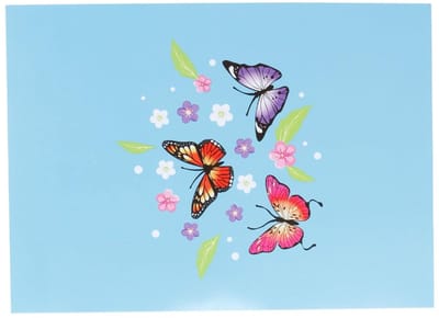 Solidchoice- Pop-upkaart Vlinderbloem - 3D Wenskaart - Verjaardagskaart - Jubileumkaart - Cadeau voor Moeder - Hoogwaardig Papier - Duurzaam Ontwerp