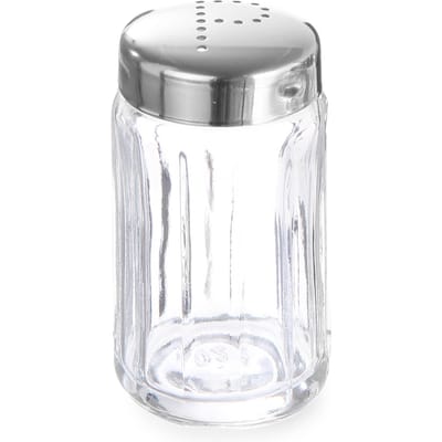 HENDI Peperstrooier set – glas en roestvrij staal – vaatwasmachinebestendig – 6 stuks
