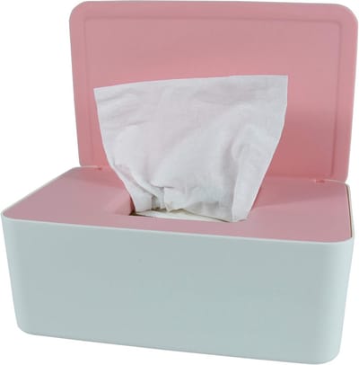Luierdoekjesdispenser - Dispenser natte doekjes - Babyverzorging - Houdt doekjes vochtig - 185 x 114 x 71 cm - Roze