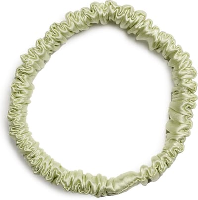Lajetti - 100% Zijden Haarelastiek Limegroen - Silk Skinny Zijde Scrunchie Moerbei
