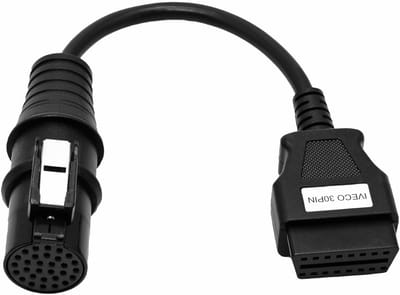 Diagnosekabel - OBD adapter - Voertuig uitlezen - Specifiek voor Iveco - 30 naar 16 pin - Zwart