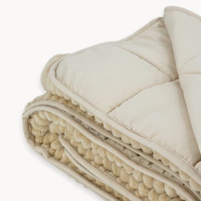 HappyBed Verzwaringsdeken 7 KG - 200x150 cm - Rib design - Premium - Taupe