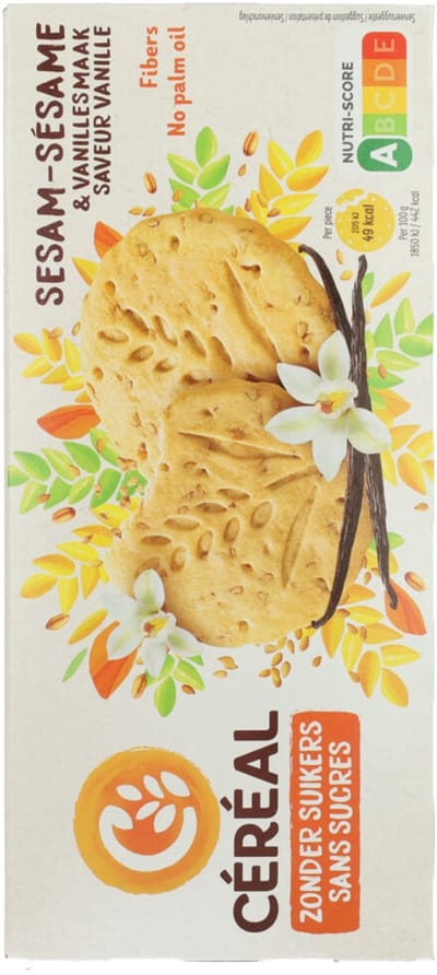 Céréal Sesamkoekjes met Vanillesmaak - 132 gr