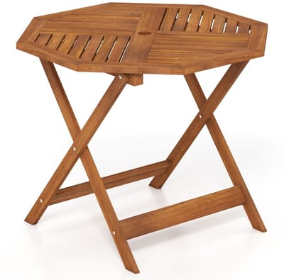 Ronde Tuintafel - Ronde balkontafel - Voor Buitengebruik - Voor balkon - Outdoor-eettafel - Terras tafel - Balkon - Teak