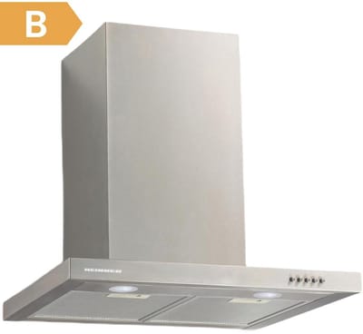 Heinner HDCH-660TSS Wandschouw Afzuigkap 60 cm – 568,4 m³/u – Energieklasse A+ – 3 Snelheden – 2×1,5W LED-verlichting – 190W Motor – 5 Jaar Garantie