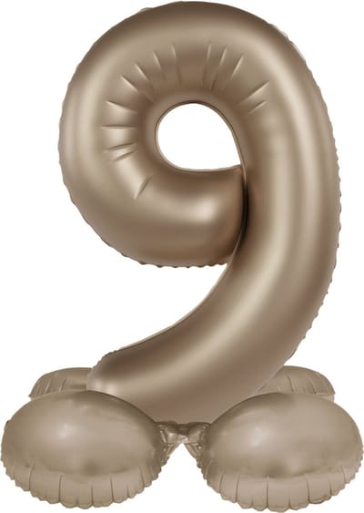Folat - Staande folieballon Cijfer 9 Starlight Gold - 41 cm