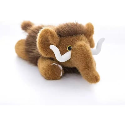 20 cm Schattige Mammoetpop IJSTIJD Pluche Speelgoed Zacht Pluche Speelgoed Gevuld Met Mammoetbont Halloween Verjaardagscadeau Voor Kinderen Verjaardagscadeau 18cm wit