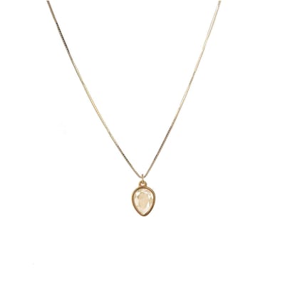 Ivory cream ketting - Swarovski - 925 sterling zilver - 18 karaats verguld