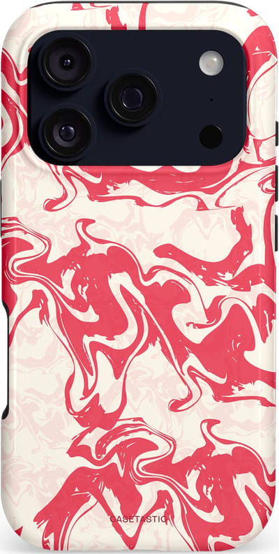 Casetastic hoesje geschikt voor Apple iPhone 17 Pro - MagSafe - Dubbellaagse bescherming - Marshmellow Explosie - Fashion Case - Koraal Wit Crème Lichtroze