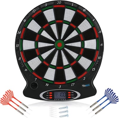 Elektronisch Dartbord met 6 Dartpijlen - LED Dartsbord voor Thuis en Feestjes