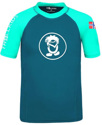Trollkids Kvalvika T-shirt Met Korte Mouwen Groen 104 cm Kinderen