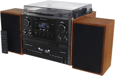 Hifi-installatie met DAB+ FM CD USB Bluetooth en platenspeler