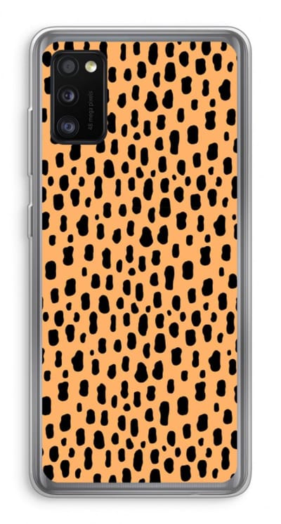 Case Company® - Hoesje geschikt voor Samsung Galaxy A41 hoesje - Panter - Soft Cover Telefoonhoesje - Bescherming aan alle Kanten en Schermrand
